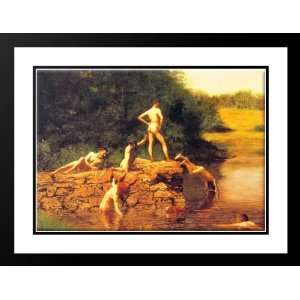  Eakins, Thomas 24x19 Framed and Double Matted The Swimming 