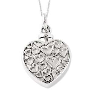   Silver Heart Ash Holder Sentimental Expressions Necklace Jewelry