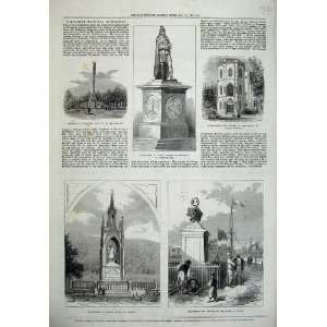   1872 Monument Haafager Baron Stin Waghorn Obelisk Art