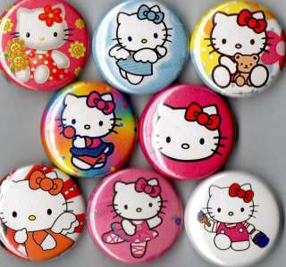 Hello Kitty 8 pins buttons badges sanrio new  