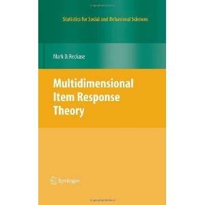  Item Response Theory (Statistics for Social and Behavioral 