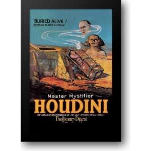  Literary Digest Houdini Buried Alive 24x33 Framed Art 