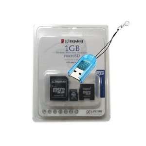 PC Multimedia Mobility Combo Kit of Kingston 1GB microSD, SD Adapter 