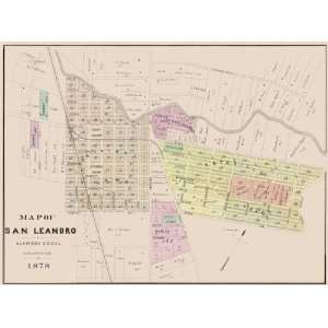   SAN LEANDRO CALIFORNIA (CA) PLAN OF THE CITY MAP 1878