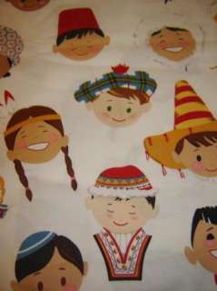 Fabric Henry SMILES AROUND THE WORLD kids multi ethnic  