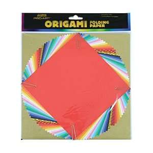 ASSORTED COLOR FOIL ORIGAMI 5 7/8 IN. 12SHTS Arts, Crafts 