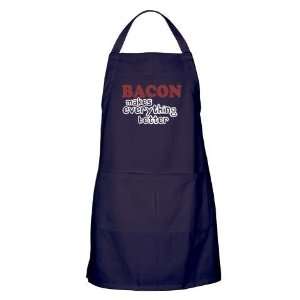 Bacon Makes Everything Better Funny Apron dark by   