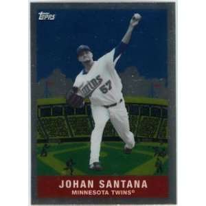  Johan Santana New York Mets 2008 Topps Chrome Trading Card History 