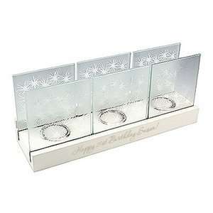  Frosted Glass Sparks Tealight Candle Holder