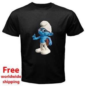 RARE Brainy Smurf Gang Smurfs Schtroumpf Pitufo T shirt  