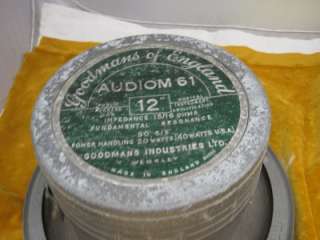 goodmans 12 audiom 61 , green label  for repair  