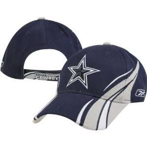  Dallas Cowboys Racing Stripes Colorblock Adjustable Hat 