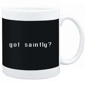  Mug Black  Got saintly?  Adjetives