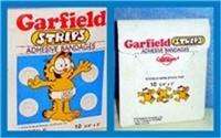 Garfield Strips Adhesive Bandages 1978 Sterlile Non Stick Pad