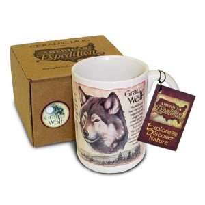 New American Expedition Wolf 15 Oz. Mug Ceramic Mug Features An 