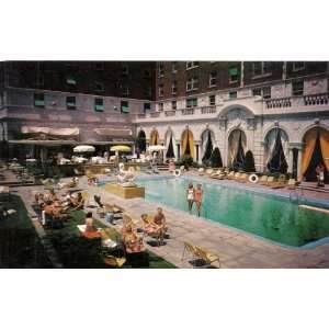 1960s Vintage Postcard Swimming Pool, Chase Sun and Swim Club at The 