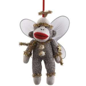  Sock Monkey Angel Ornament