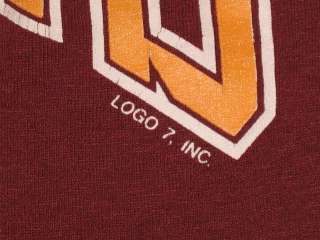 vintage 80s LOGO 7 WASHINGTON REDSKINS JERSEY T Shirt SMALL football 