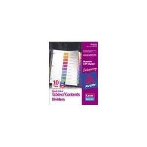 Extra Wide Dividers   Tab Color Multicolor, Indexed1 5,Qty 
