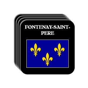 Ile de France   FONTENAY SAINT PERE Set of 4 Mini Mousepad Coasters