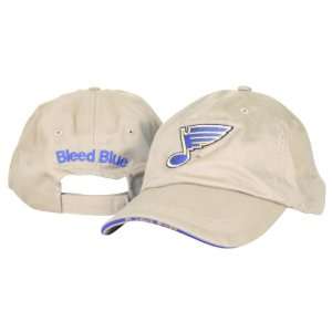  St. Louis Blues Bleed Blue Adjustable Hat   Khaki 