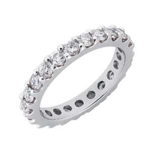   Gold 1.89cttw Prong Set Eternity Round Diamond Ring Band Jewelry