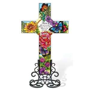  Amia 5650 Inspirational Cross with Butterfly Design, Hand 