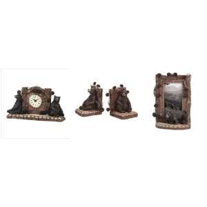  Desk Clock, Picture Frame and Bookends