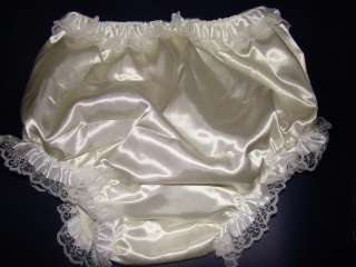 Adult Baby Sissy Satin Frilly Diaper Cover #FSP08 4  