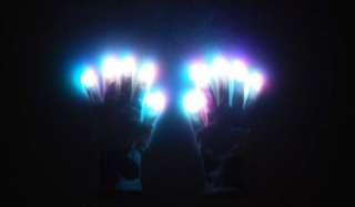 LED Gloves DJ Liquid Dance Multicolor Rave WOW Pop Lock  