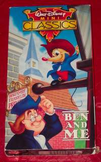 BEN and ME animated Disney VHS Benjamin Franklin  