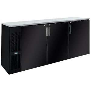   Cooler 3 Swing Doors 84 L X 24.75 D x 34.5 H Black Doors Left