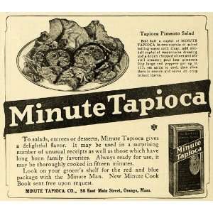 1919 Ad Tapioca Pimiento Salad Recipes Food Products Orange 