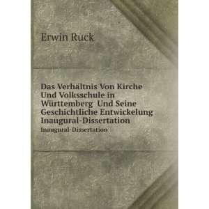   . Inaugural Dissertation (9785877853355) Erwin Ruck Books