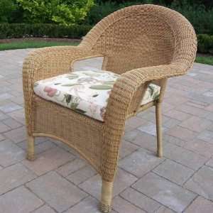   90030 C FL HN Oakland Resin Wicker Arm Chair Patio, Lawn & Garden