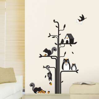 Owl Graphic Tree wall decals vinyl stickers