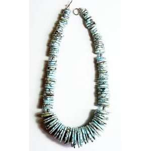  Southwest Turquoise Slab Necklace 19.5 Long Jewelry