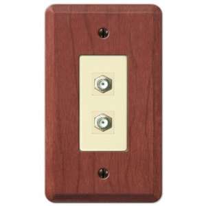    Contemporary Cherry   2 Cable TV Wallplate