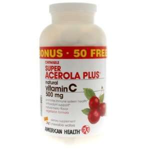   Super Acerola Plus Natural Vitamin C 500mg BOGO Pack 250+50 Wafers