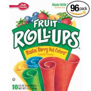 Fruit Roll Crazy Colors, 0.5 Ounce Packets (Pack of 96)  