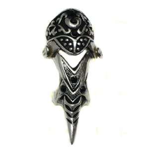  Claw Ancient Finger Ring Spike With Black Jewels 14 Toys 