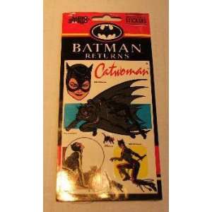   Vintage Batman Returns Removable Stickers Featuring Catwoman Toys