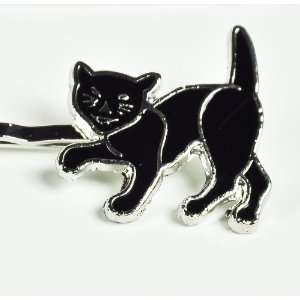 Black Cat Hair Clip Bobby Pins 13 Gothic Punk Rockabilly Lucky Pinup 