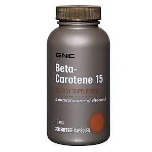  GNC A Z Beta Carotene 15, Softgel Capsules, 360 ea Health 