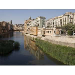 Painted Houses on the Bank of the Riu Onyar, Girona, Catalonia, Spain 
