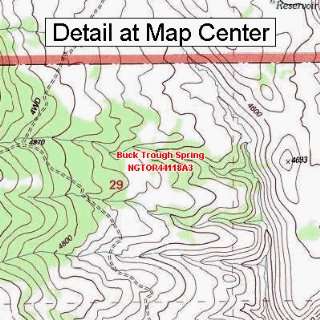  USGS Topographic Quadrangle Map   Buck Trough Spring 