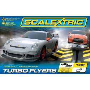   Scalextric C1278T   Turbo Flyers Slot Car Race Track Set Toys & Games