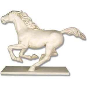   Statuary Midnite Flyer Racing Horse Statue Patio, Lawn & Garden