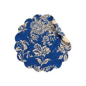   of 4 PCS Quilted,17 Round Placemat, Birkdale Blue