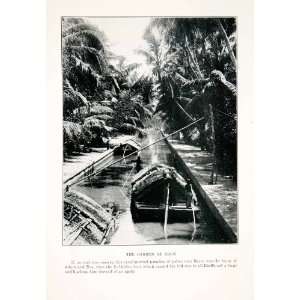  1929 Print Garden Eden Adam Eve Religion Jungle Forest 